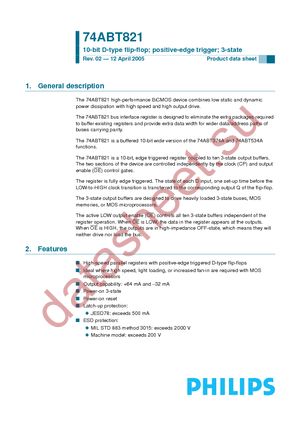 74ABT821PW-T datasheet  