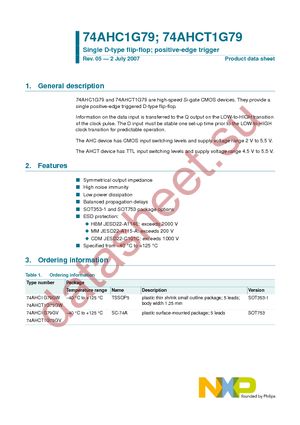 74AHC1G79GV datasheet  