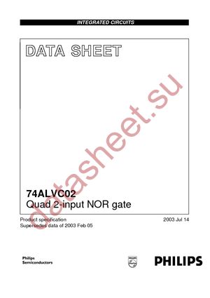 74ALVC02BQ-G datasheet  