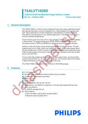 74ALVT16260DL-T datasheet  