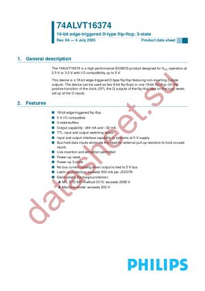 74ALVT16374DL-T datasheet  