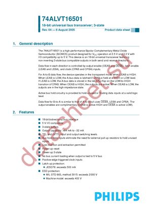 74ALVT16501DG-T datasheet  