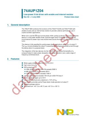 74AUP1Z04GM-G datasheet  