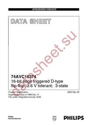 74AVC16374DG datasheet  