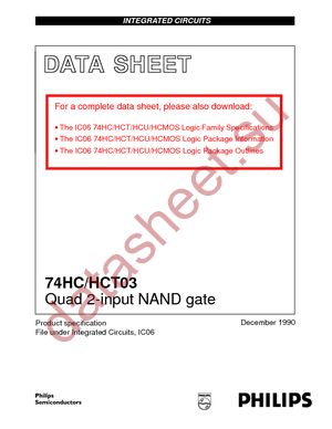 74HC03PW-T datasheet  