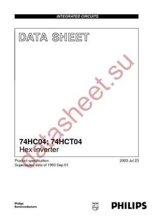 74HC04D-T datasheet  