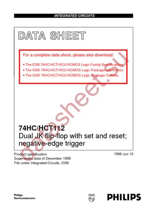 74HC112PW-T datasheet  