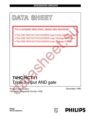 74HC11PW-T datasheet  