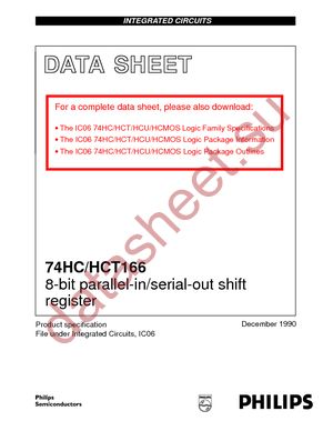 74HC166D datasheet  