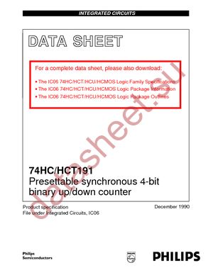 74HC191D-T datasheet  