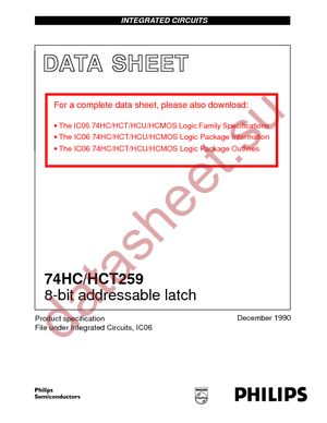 74HC259D-T datasheet  