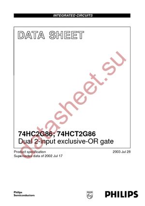 74HC2G86DC-G datasheet  