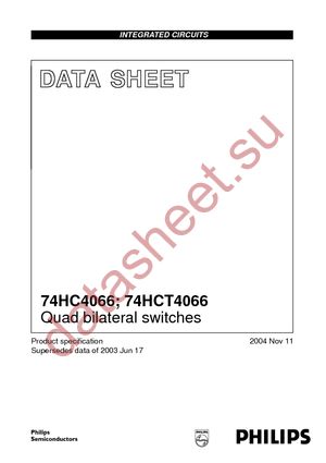 74HC4066D-T datasheet  