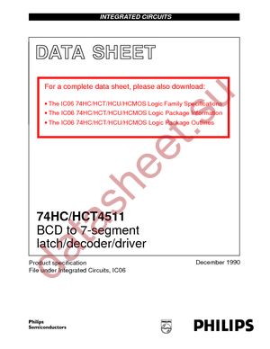 74HC4511D-T datasheet  