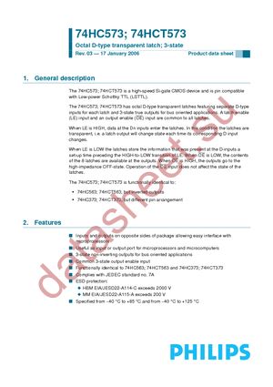 74HC573D-T datasheet  