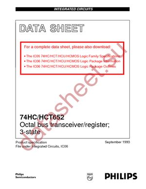 74HC652PW-T datasheet  