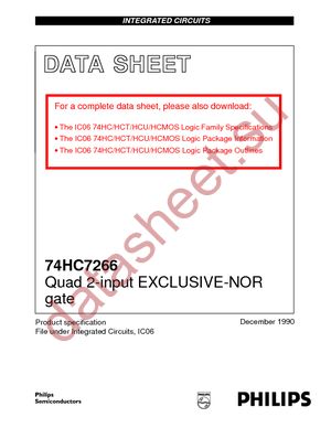 74HC7266D-T datasheet  