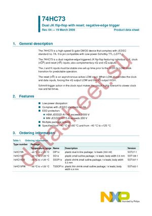 74HC73DB datasheet  