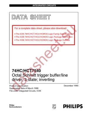 74HC7540DB datasheet  