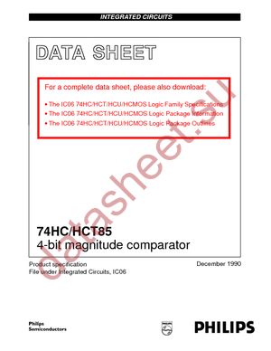 74HC85PW-T datasheet  