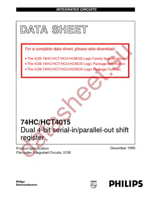 74HCT4015D-T datasheet  