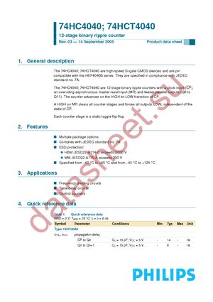 74HCT4040D datasheet  