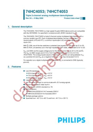 74HCT4053DB datasheet  