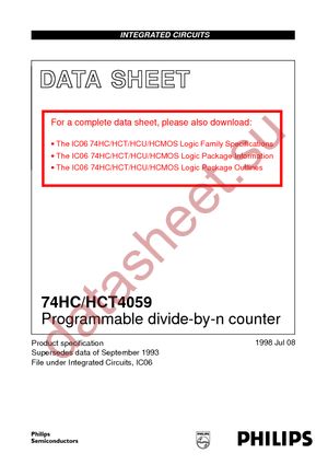 74HCT4059D-T datasheet  