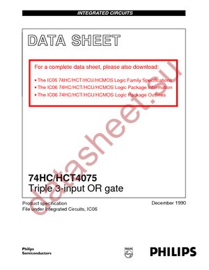 74HCT4075D-T datasheet  