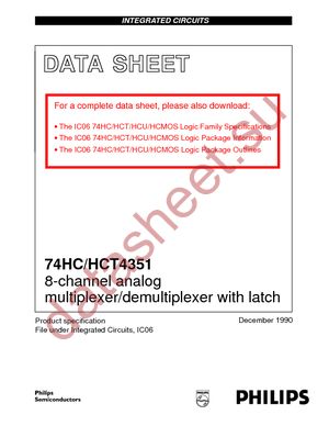 74HCT4351D-T datasheet  