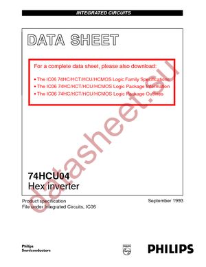 74HCU04D-T datasheet  