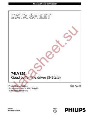 74LV125DB datasheet скачать даташит