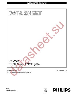 74LV27D-T datasheet  