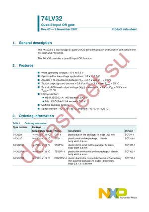 74LV32D-T datasheet  