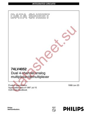 74LV4052D-T datasheet  