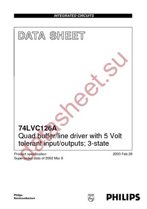 74LVC126ADB-T datasheet  