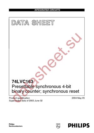 74LVC163D-T datasheet  