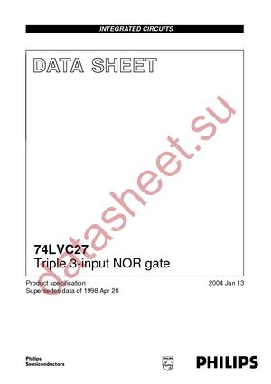 74LVC27PW datasheet  