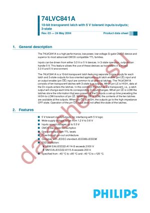 74LVC841APW datasheet  