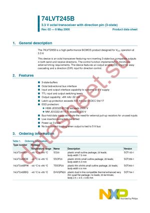 74LVT245BDB-T datasheet  