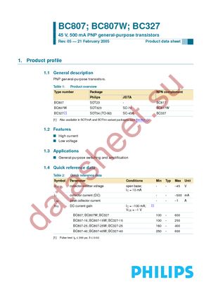 BC327-25 datasheet  