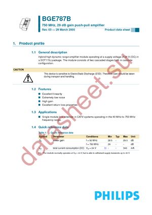 BGE787B datasheet  