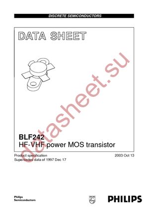 BLF242 datasheet  