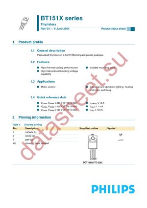 BT151X-650R datasheet  