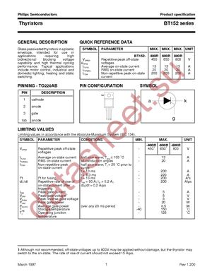 BT152-600R datasheet  