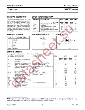 BT152X-600R datasheet  