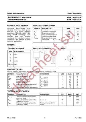 BUK7528-100A datasheet  