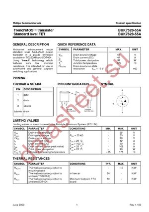 BUK7528-55A datasheet  