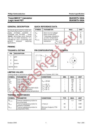 BUK9575-100A datasheet  