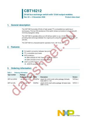 CBT16212DGG datasheet  